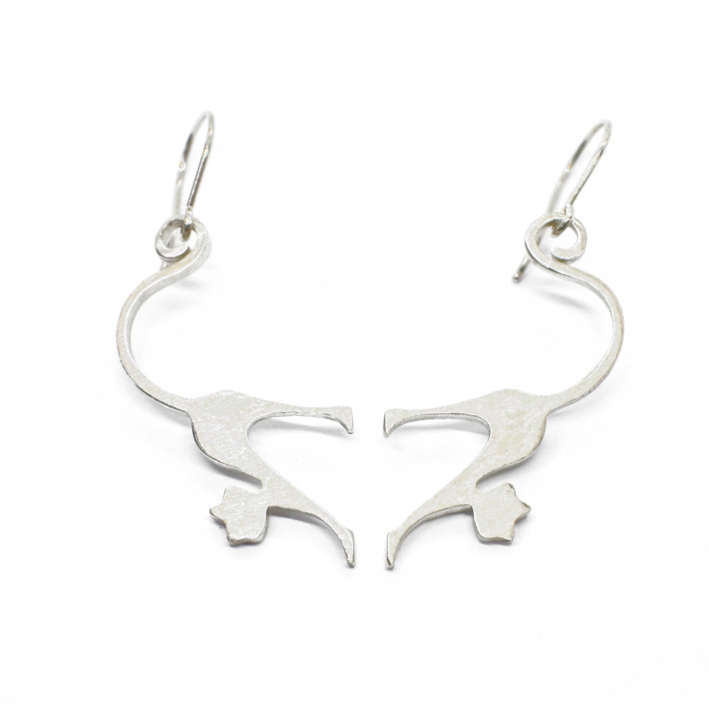 Sterling Silver Misirlou Cat Dangle Earrings: A Glimpse of Feline Elegance